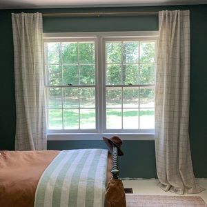 Hearth & Hand Modest Windowpane Plaid Curtain Panels